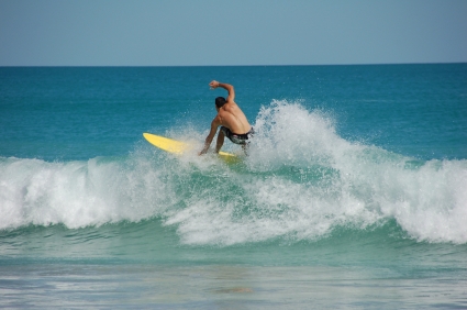 surfing near Cable Beach